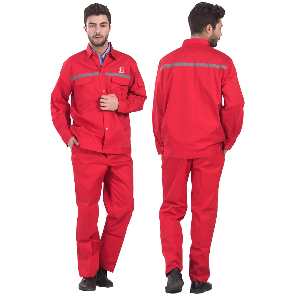 

Working Suit for Men Workwear Jacket and Pants Repairman Auto Mechanics Durable Work Clothing with Pockets