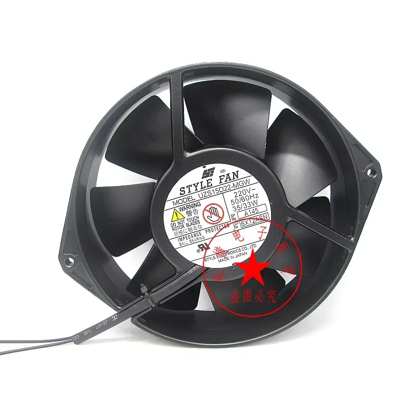 

STYLE FAN UZS15D22-MGW AC 220V 35/33W 172x150x38mm Server Cooling Fan