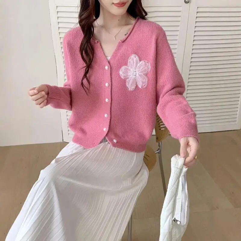 

Sweater Knitwear Women's Cardigan Autumn Winter Woman Clothing Tops Clothes Ladies Sweaters and Sweaters Coat Studies Blouse