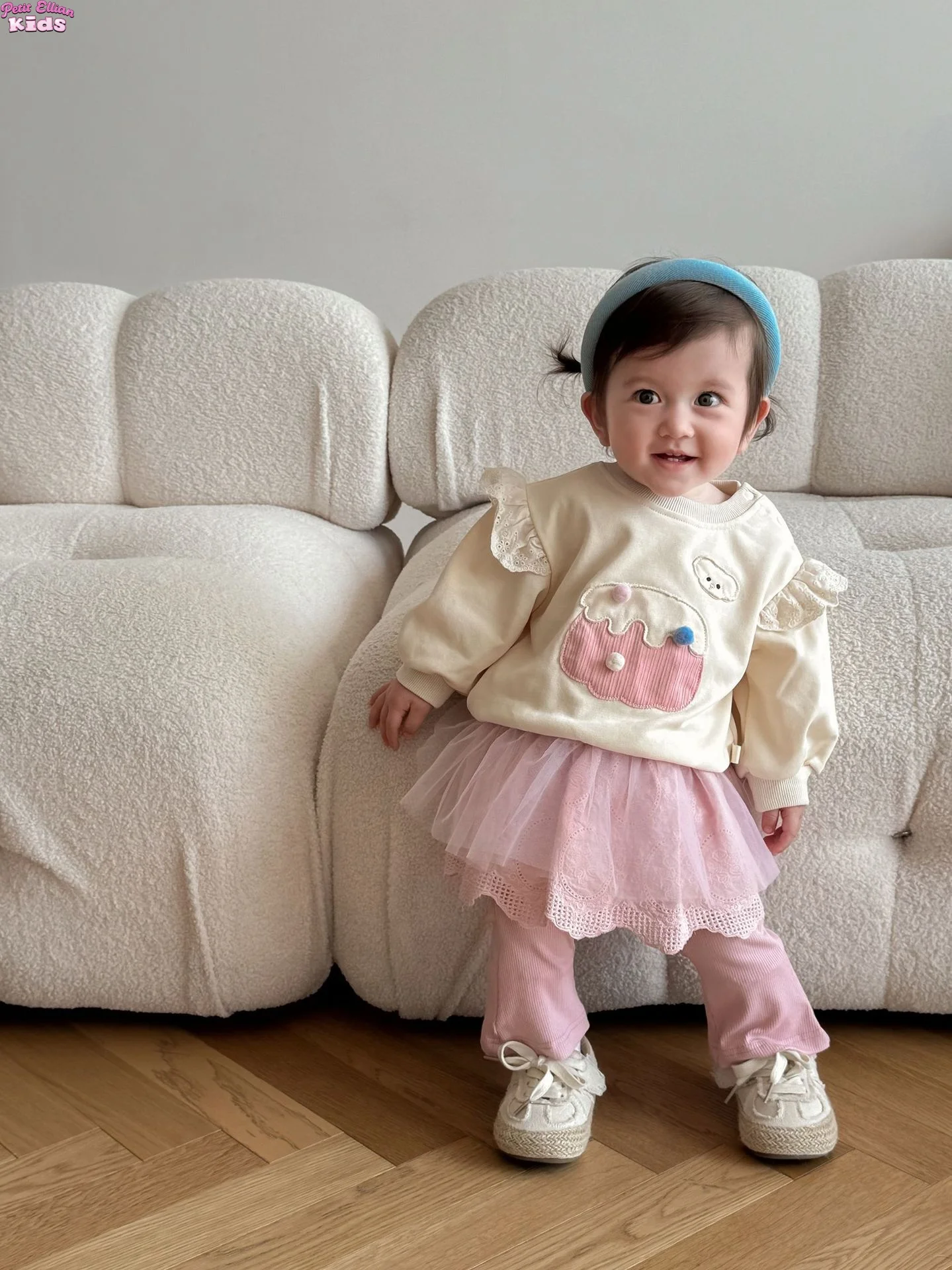 

Toddler Girl Cotton Outfit 0-5Y Kids Girls Cupcake Applique Sweatshirt Children Top Tulle Leggings Children's Pants Casual Wear