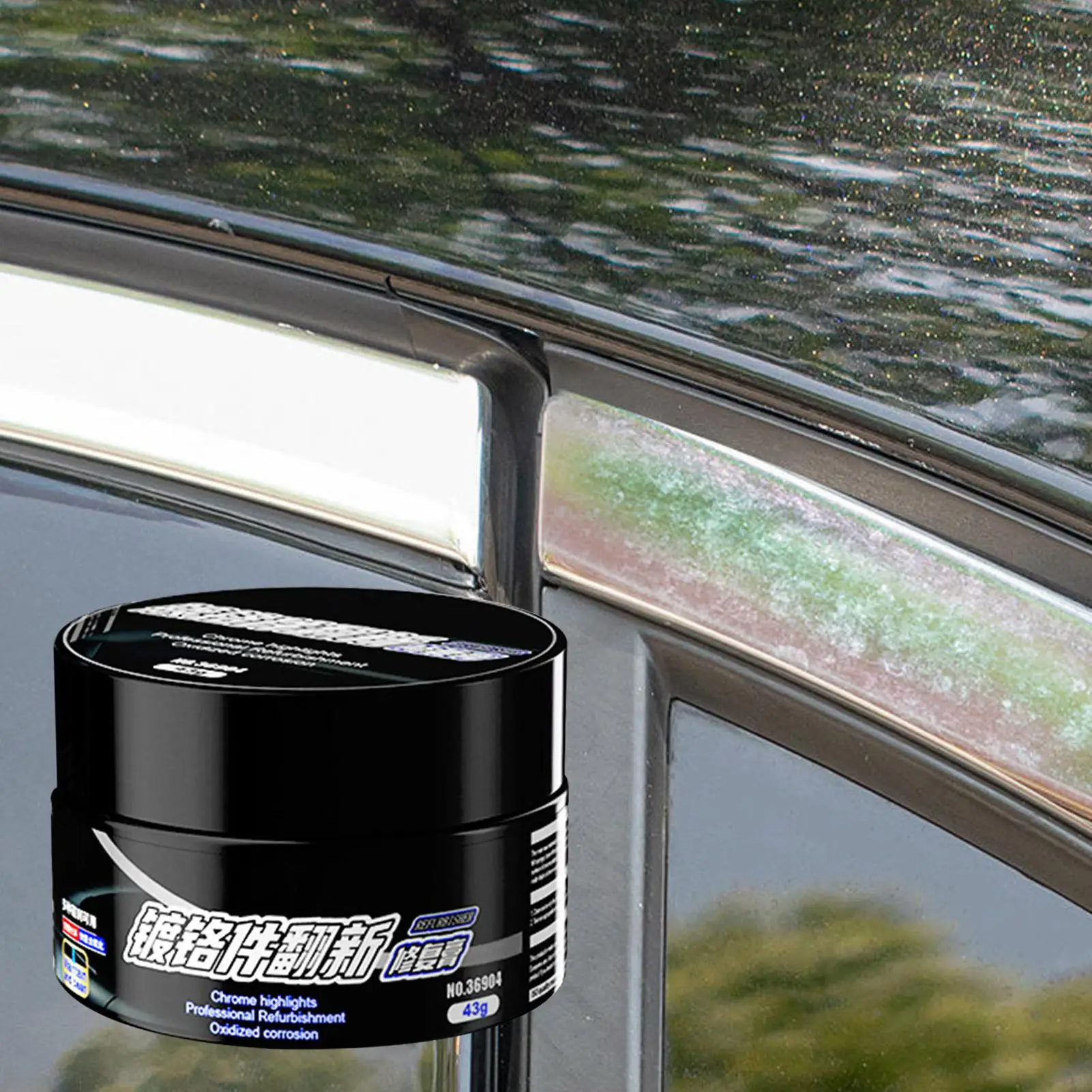 Chrome Polishing & Rust Remover 43g Car Heavy Metal Polishing Restorer And Protectant Safe User Friendly Car Chrome Oxidation