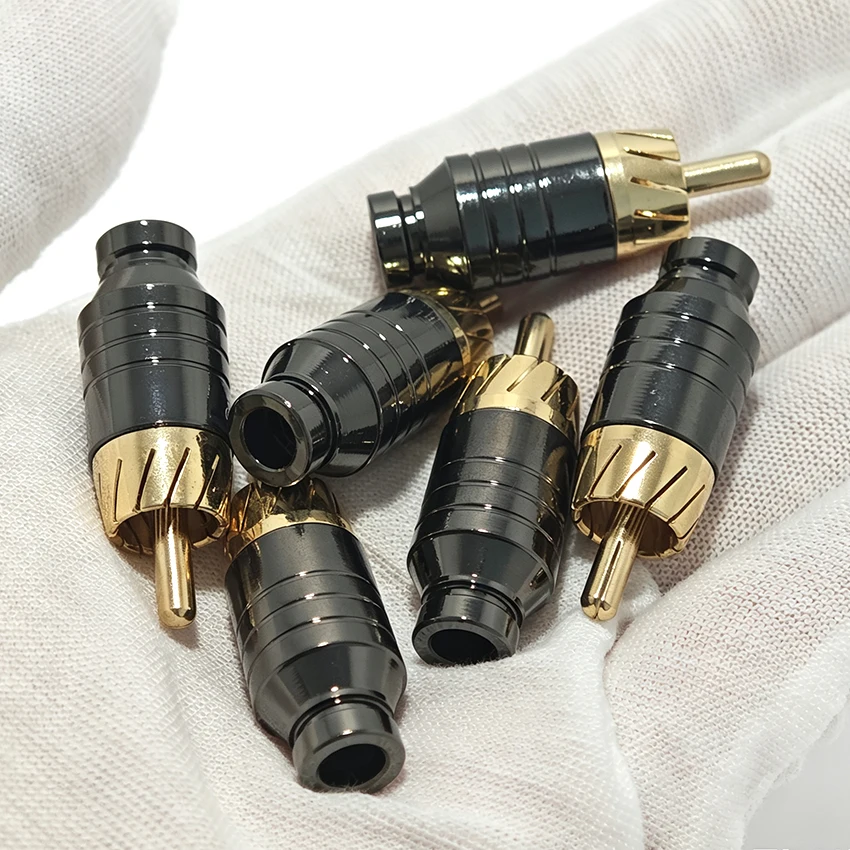Soldering RCA Lotus Plug Jack Connector Speaker Output/Input Adapter Plug For Automotive Audio/Video Interface Small Tail Hole