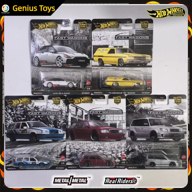 

Hot Wheels Premium Car Culture Fast Wagons 1:64 Diecast Car AUDI RS6 CHEVELLE VOLVO SUBARU BENZ Collectible Vehicle Alloy Model
