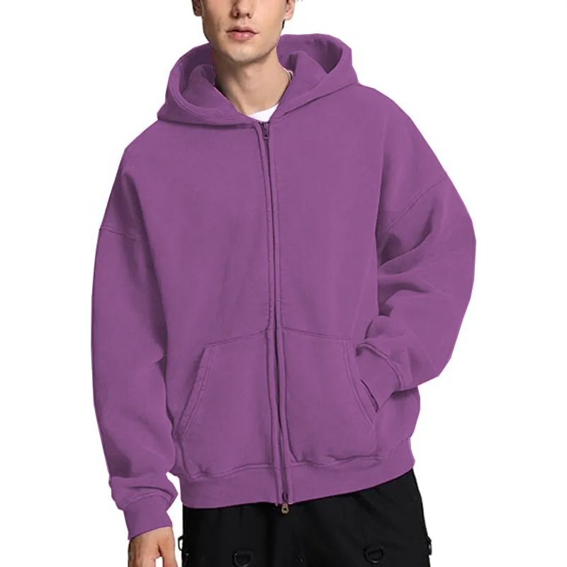 هوديي من الصوف بسحاب كامل للرجال