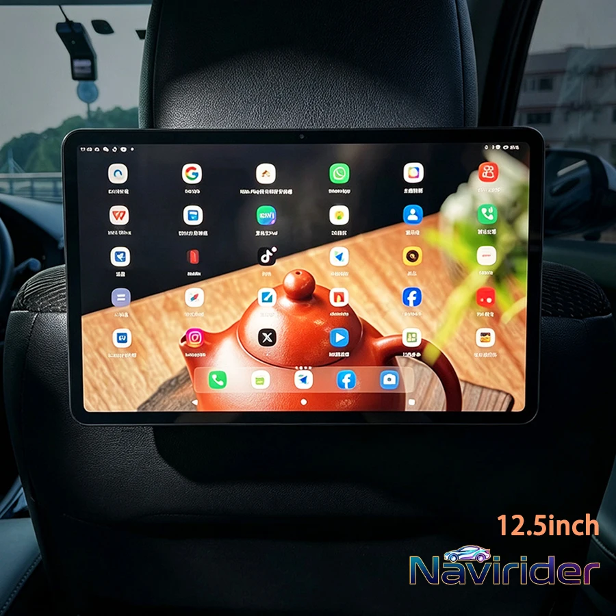 12.5inch Universal Headrest TV Player Android Car Monitor Octa-Core Display Multifunction Tablet Video Music 4G Wifi 6+128GB
