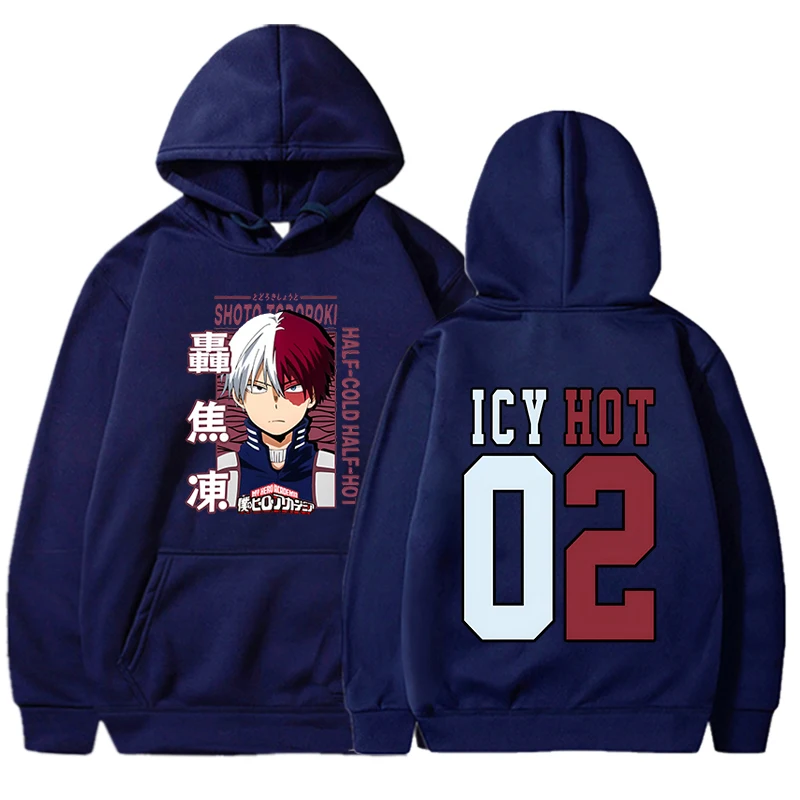 New Todoroki Shoto Print Hoodie Women men Casual Pullover Personalized anime Sweatshirt Plus Size XXS-4XL