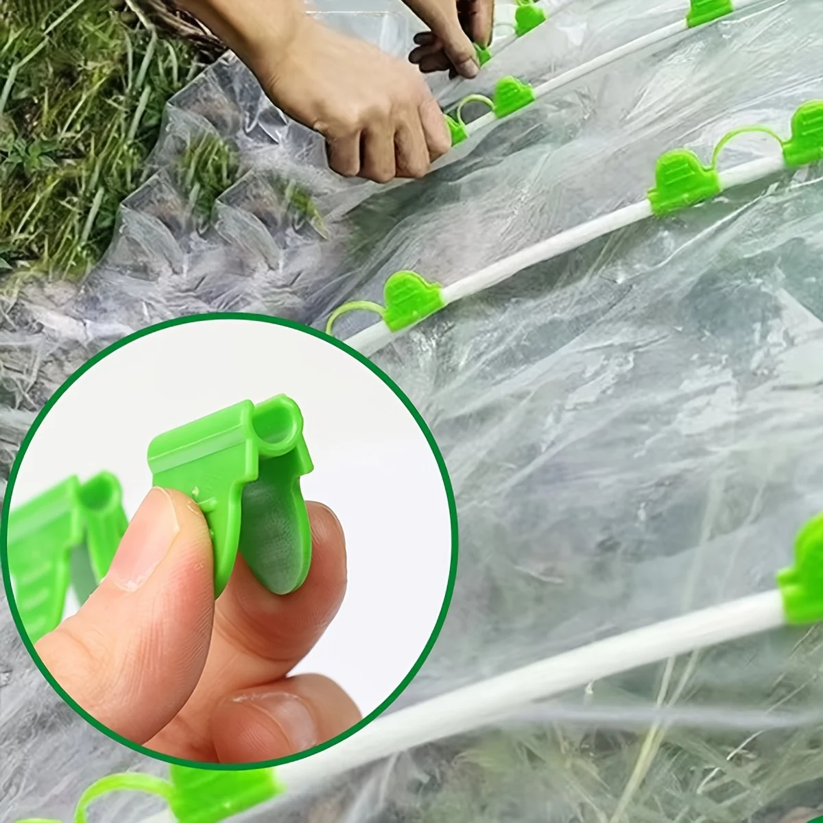 Horticultural greenhouse film clamp, plant climbing trellis, insulation seedling, small arch shed, butterfly film clamp