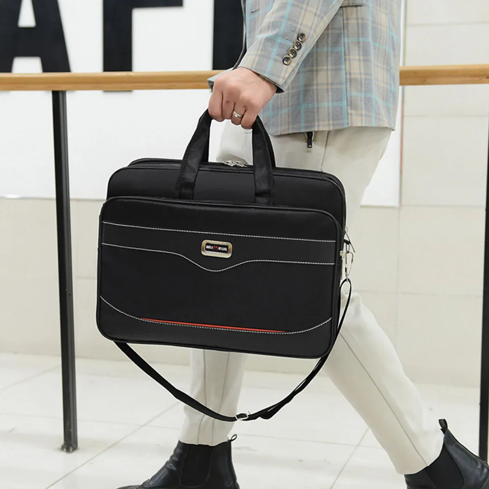 Business Men's Oxford Cloth Briefcase Korean Edition Business Travel High Quality Horizontal Computer One Shoulder Crossbody Bag