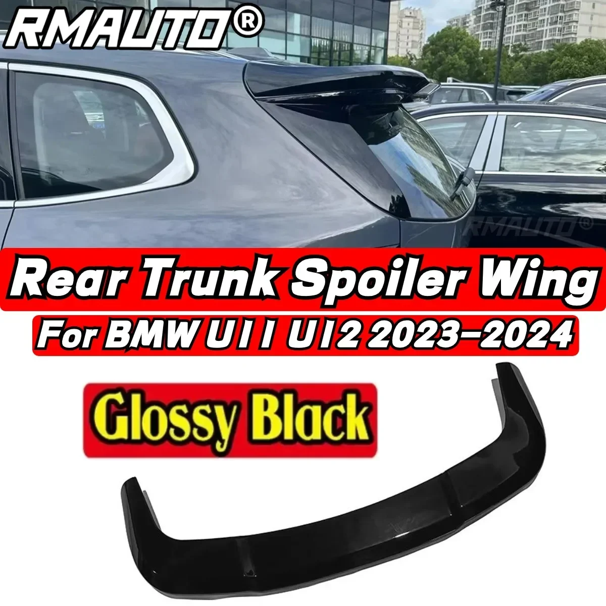 For BMW X1 U11 M Sport 2023 2024 Rear Spoiler Body Kit Gloss Black BMW U11 Car Rear Roof Spoiler Car Accessories Rear Roof Wing