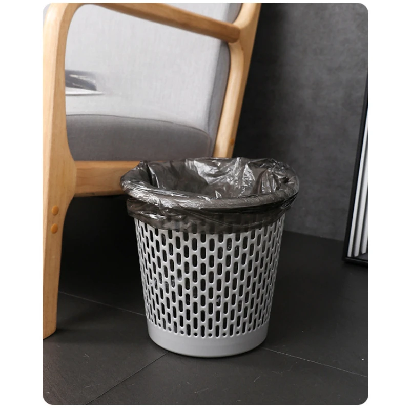 Bathroom Thickened Garbage Bin Fashionable Minimalist Hollowed Out High Aesthetic Trash Can Waste Bins Household Merchandises