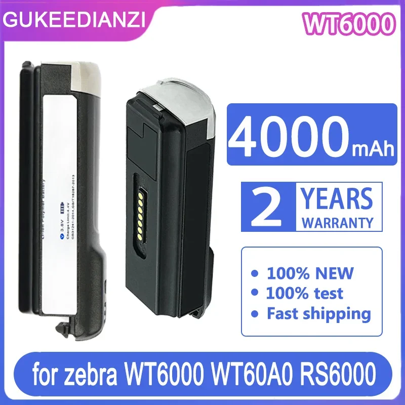 

Портативный аккумулятор емкостью 4000 мАч для Zebra WT6000 WT60A0 RS6000 BT 000262 A01 BTRY-NWTRS-33MA-01 — надежная замена