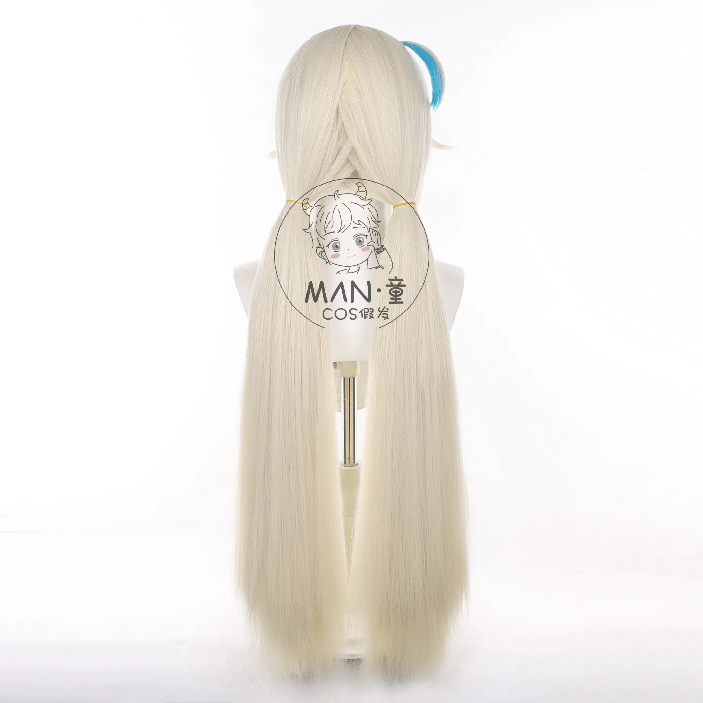 Parrucca cosplay virtuale YouTuber Gawr Gura Sameko Saba parte superiore del cuoio capelluto Halloween