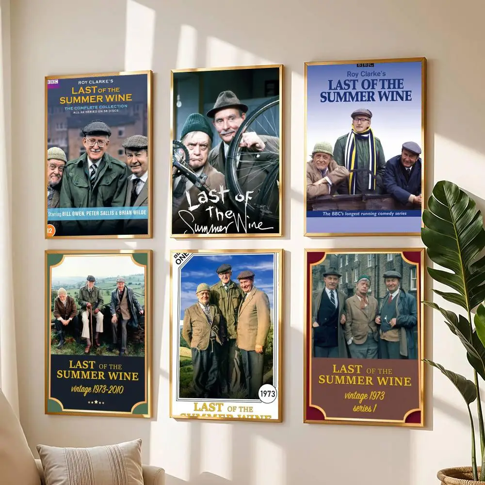 tv series L-Last of the Summer Wine-E Painting Calligraphy Boho Botanical Decor for Living Room  Elegant Home Style