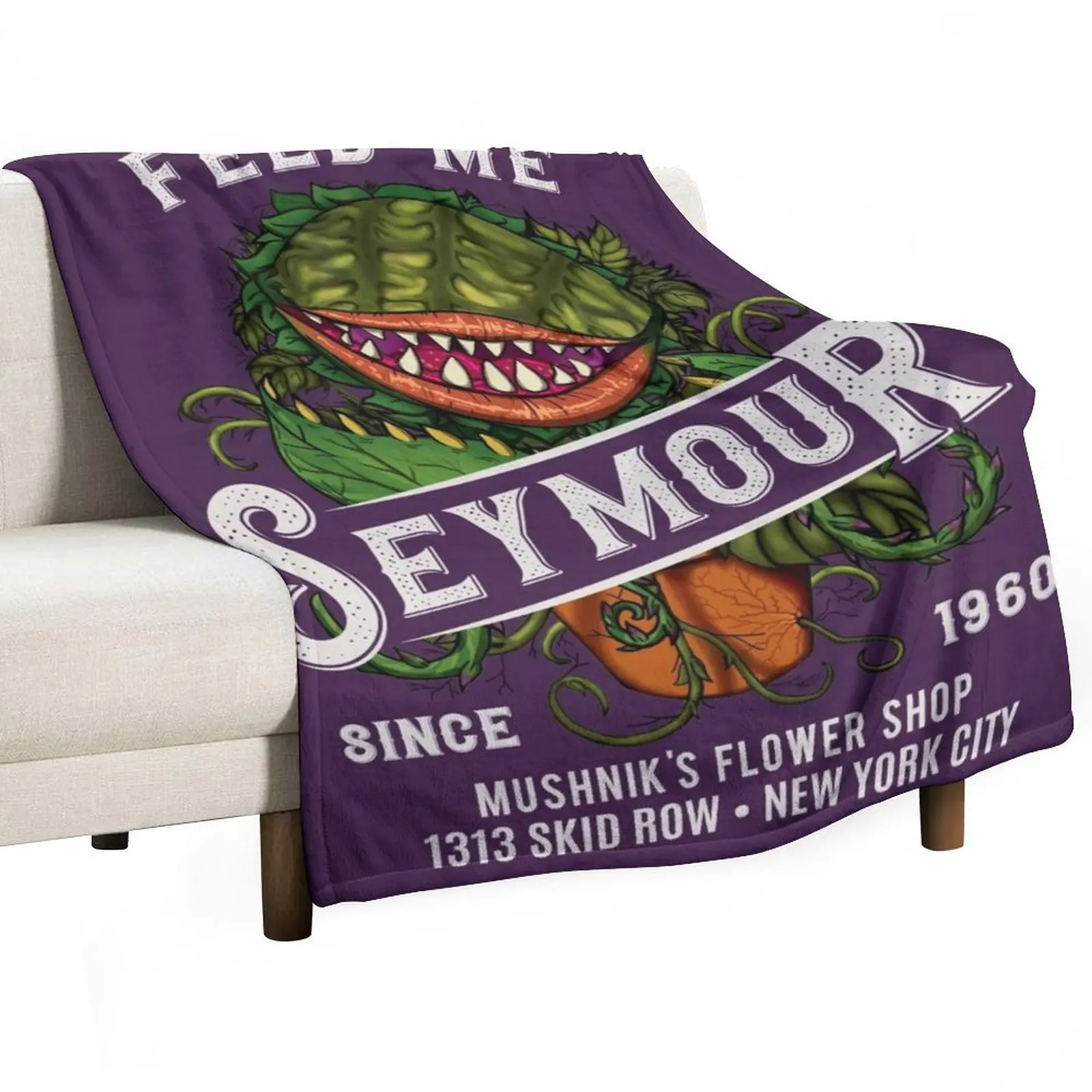 

Feed me Seymour Throw Blanket Stylish Couch Blanket for Home Living Room