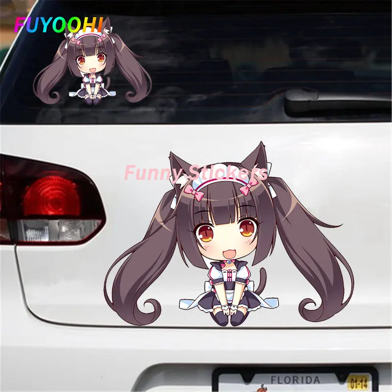 

FUYOOHI Fashion Sticker Chocola Nekopara Smile Cartoon Decal Car Stickers Laptop Windows Bumper Motorcycle Waterproof Decoration