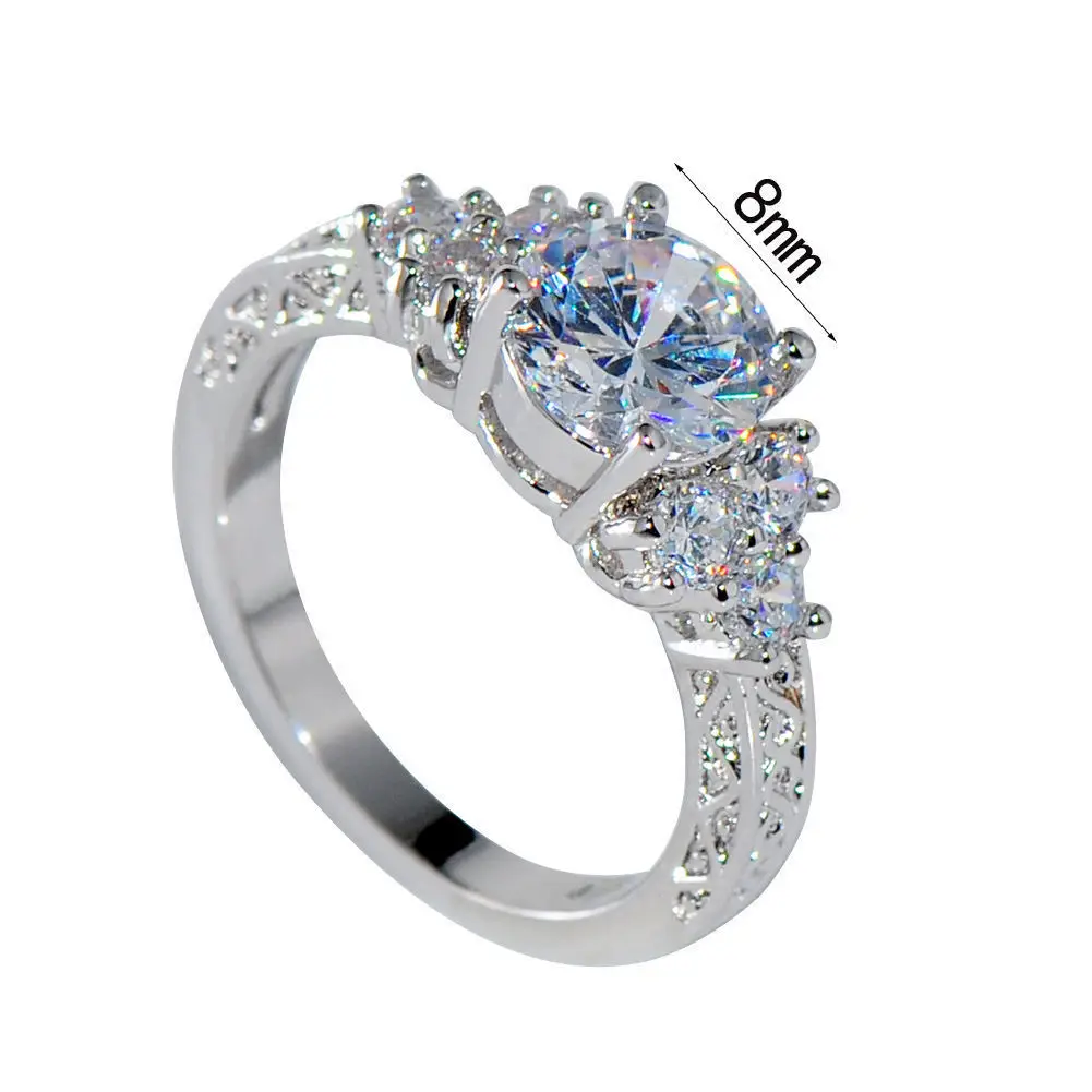 2026 New Copper Inlaid Diamond 2 Carat Heart And Arrow Cut Cubic Zirconia Women Engagement Rings Elegant Jewelry Suitable For We