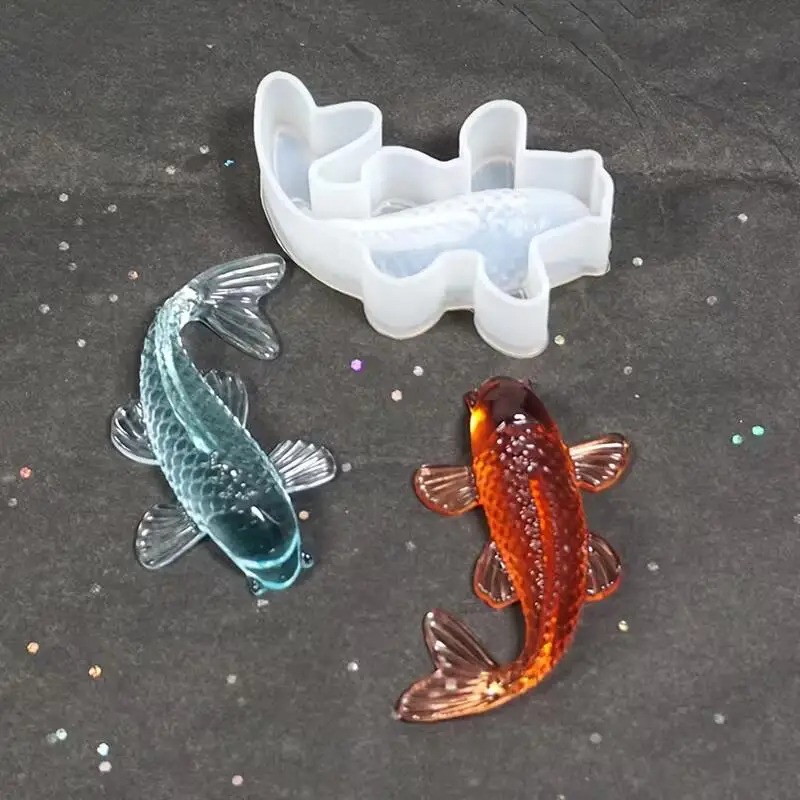 

DIY Animal Resin Molds - Carp Silicone Molds-Koi Fish Epoxy Resin Molds For Making Crafts Pendants Jewelry And Home Decorations