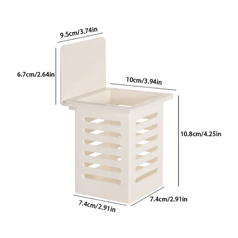 Wall Mounted Storage Rack Toothpaste Toothbrush Organizer Self-adhesive Storage Basket Floating Shelves Hollow Drain Rack Holder