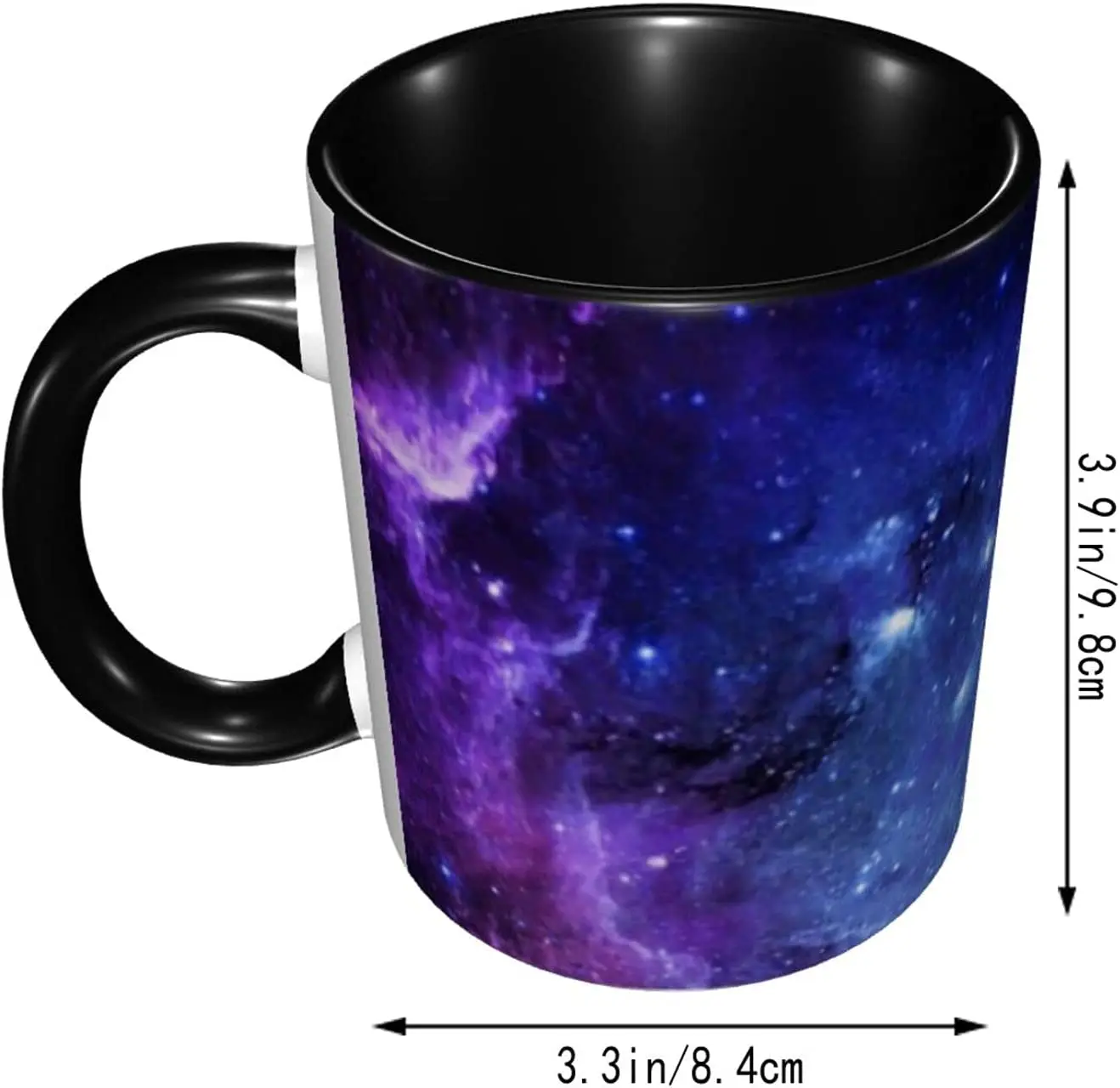 Purple and Blue Galaxy Funny Coffee Mugs for Women Men 11oz Tea Cocoa Ceramic Cup Friends Cool Gadgets Personalized Novelty Gift