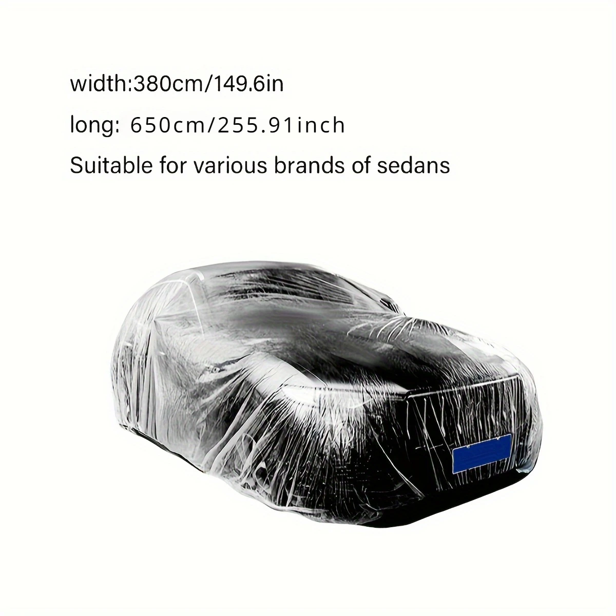 Universal Protective Shield Disposable Transparent Car Cover Dust-Proof Full Cover for Sedan SUV Van for Jeep Vehicle Automobile