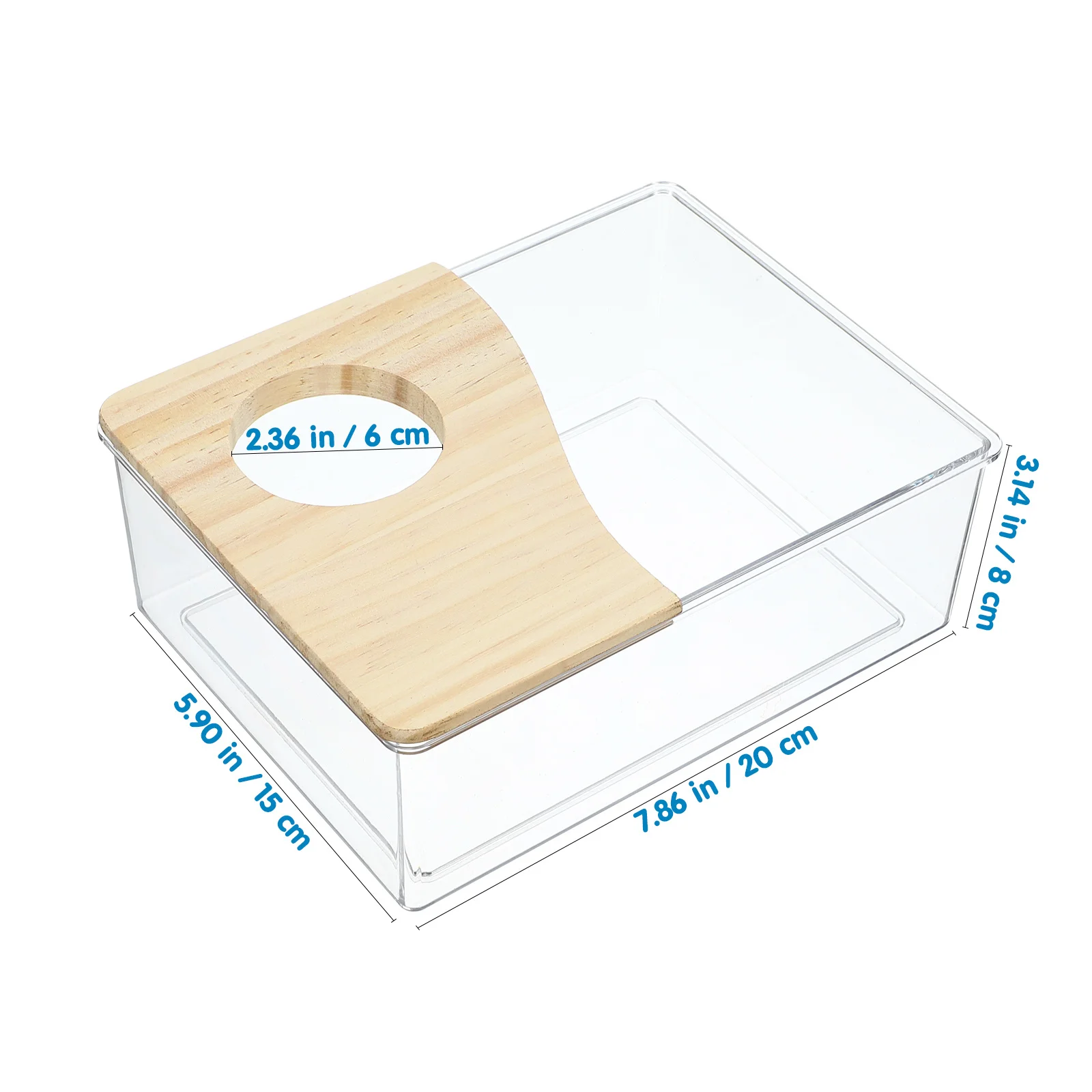 1 個砂浴ボックスアクリル透明小型ペットトイレハムスター浴槽入浴遊び掘りコンテナラットチンチラ用