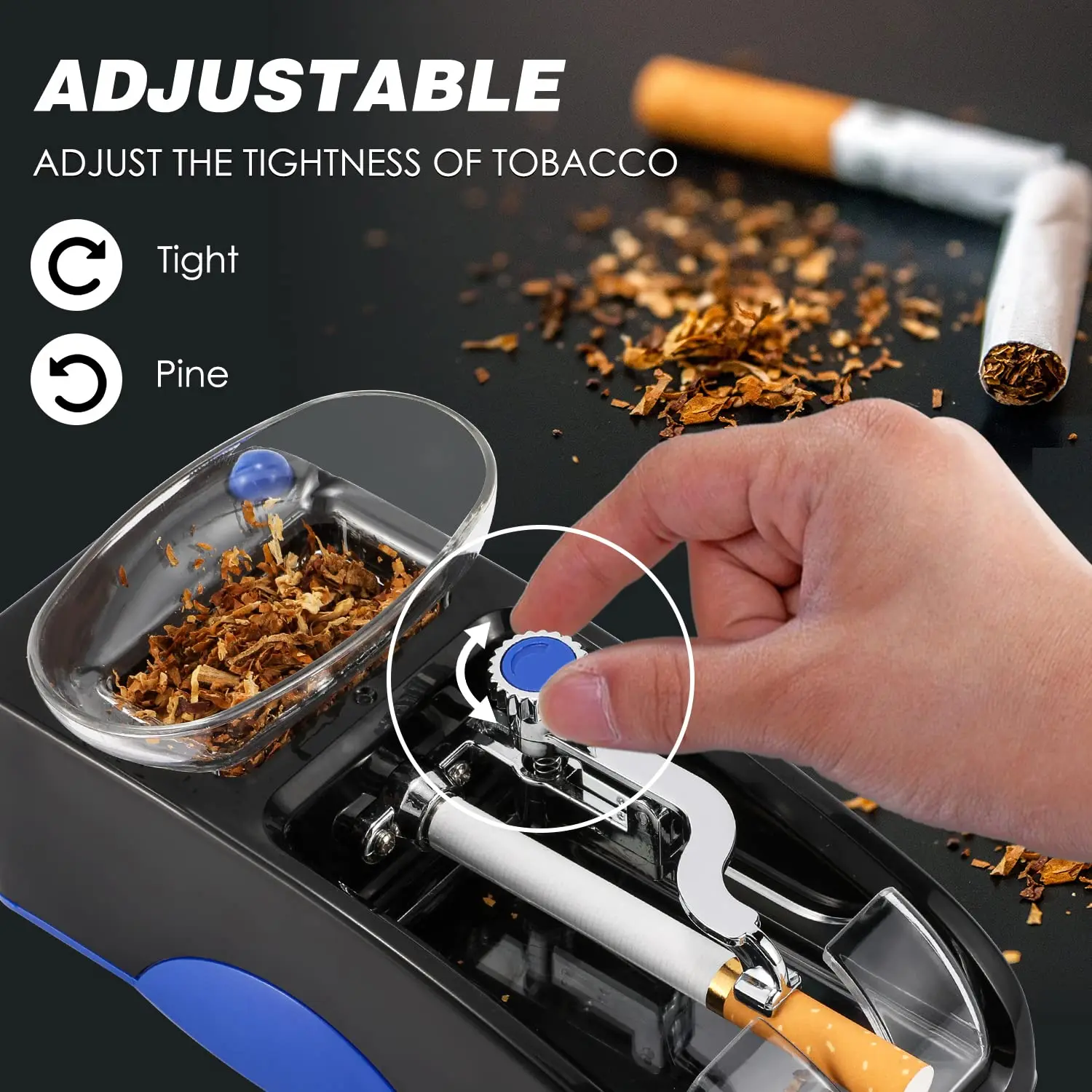 

EU Plug Electric Automatic Cigarette Rolling Machine Cigar Roller Smoking Tool Injector Maker DIY Accessories For Father Smoker
