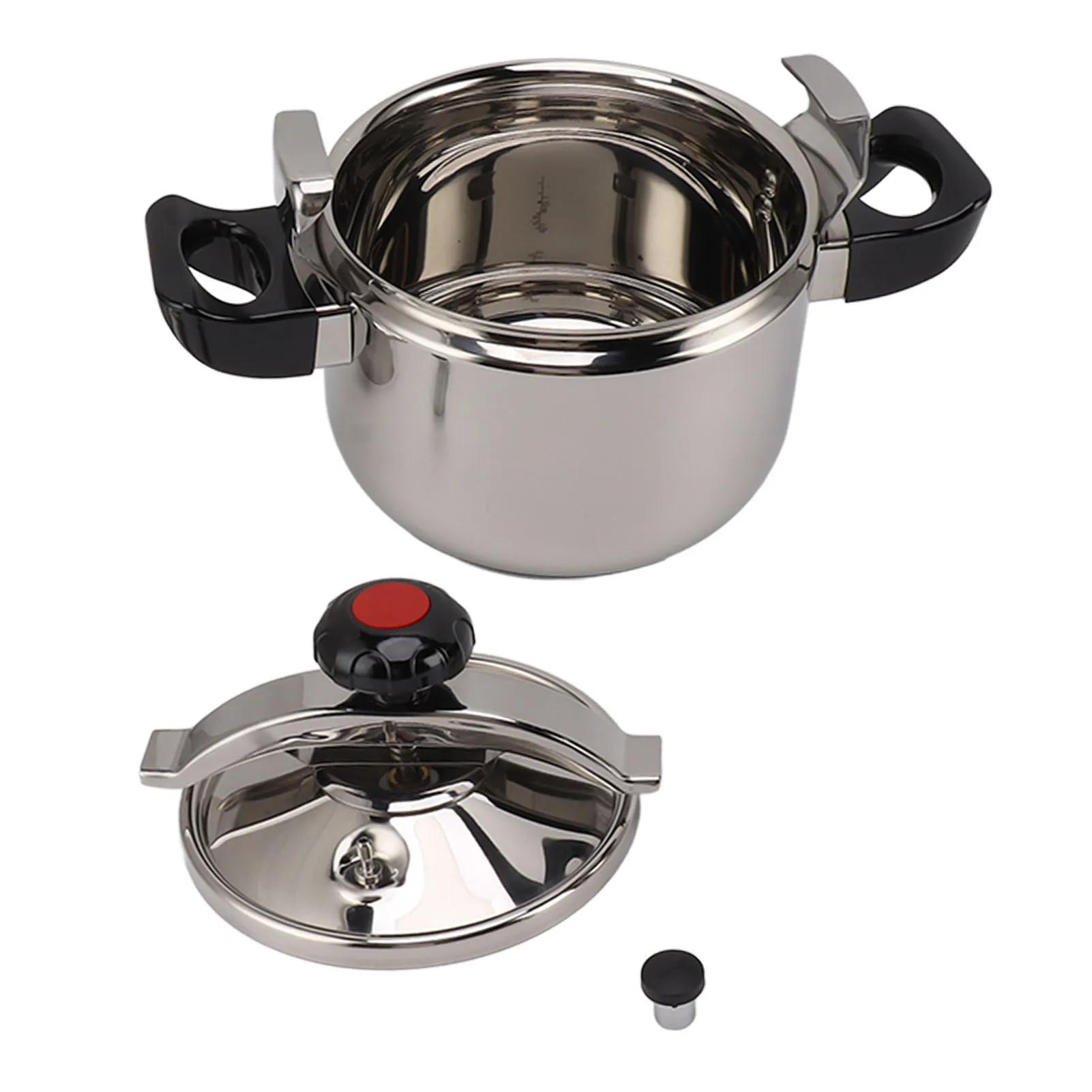 

Stainless Steel Pressure Cooker Multi Functional Pressure Cooker High Temperature Resistant Double Bottom for Induction Stove