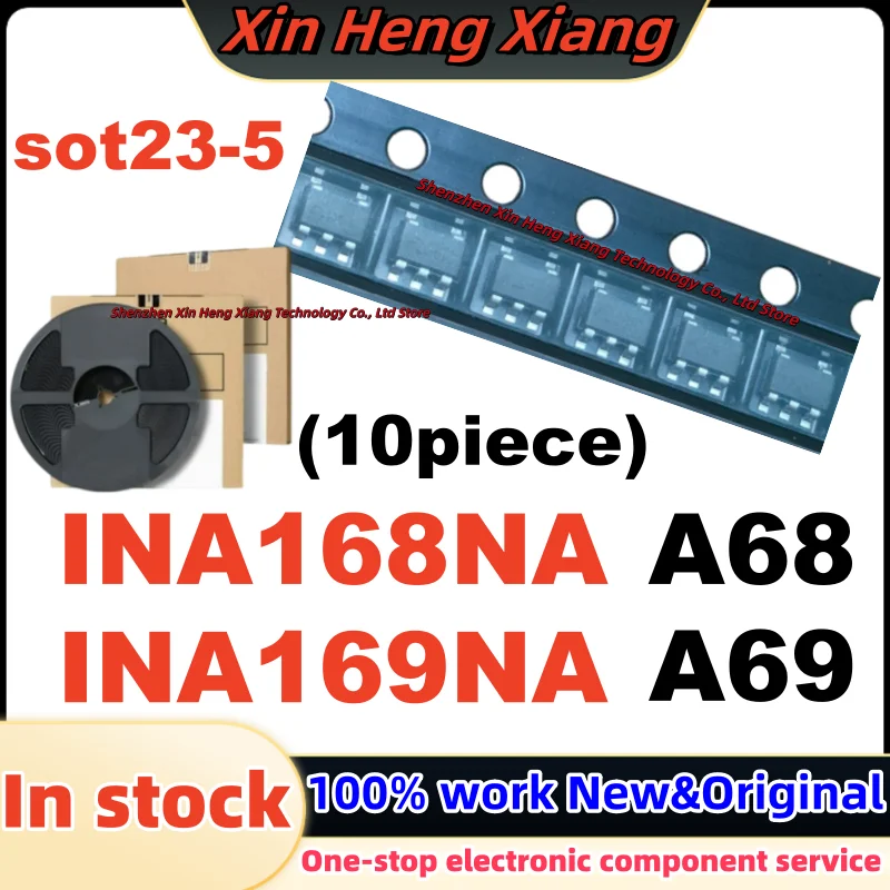(10Pcs) A68 A69 INA168NA INA169NA INA168 INA169 SOT23-5