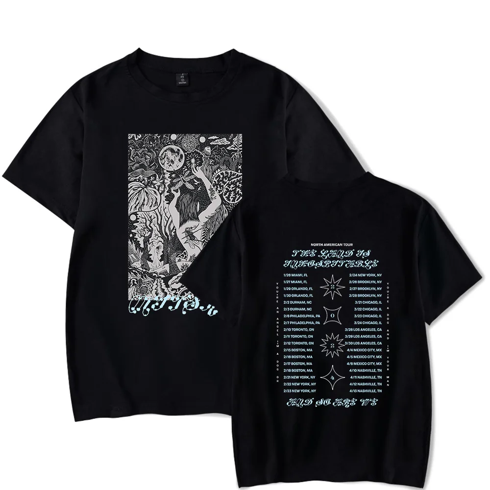 Футболки Mitski 2024, Tour Merch, популярный двусторонний Модный повседневный Топ унисекс с коротким рукавом Футболки Mitski 2024, Tour Merch, популярный двусторонний Модный повседневный Топ унисекс с коротким рукавом
