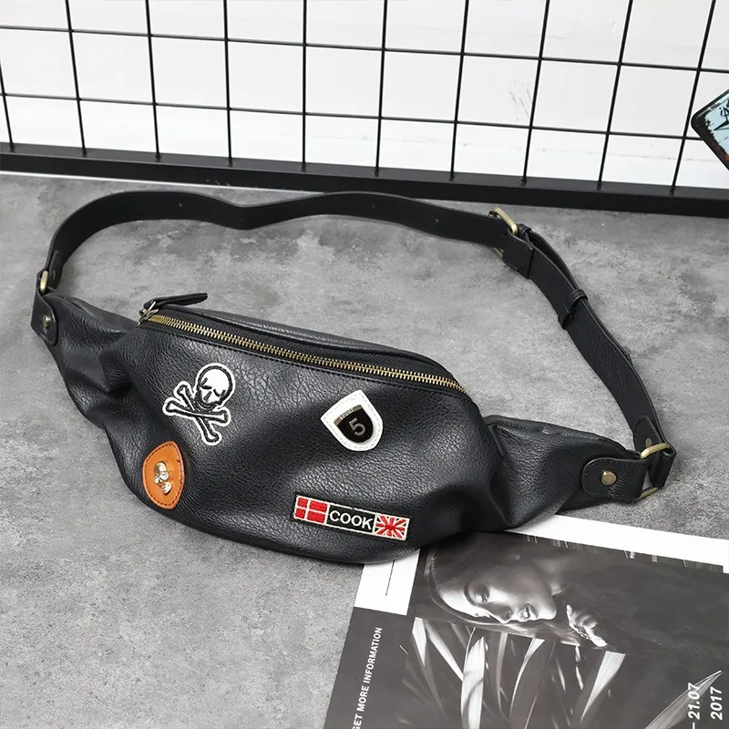 New Fashion Chest Bag Men Embroidered Badge Chest Bags For Men Outdoor Casual Men's Chest Bag Single Shooulder Bag Backpack