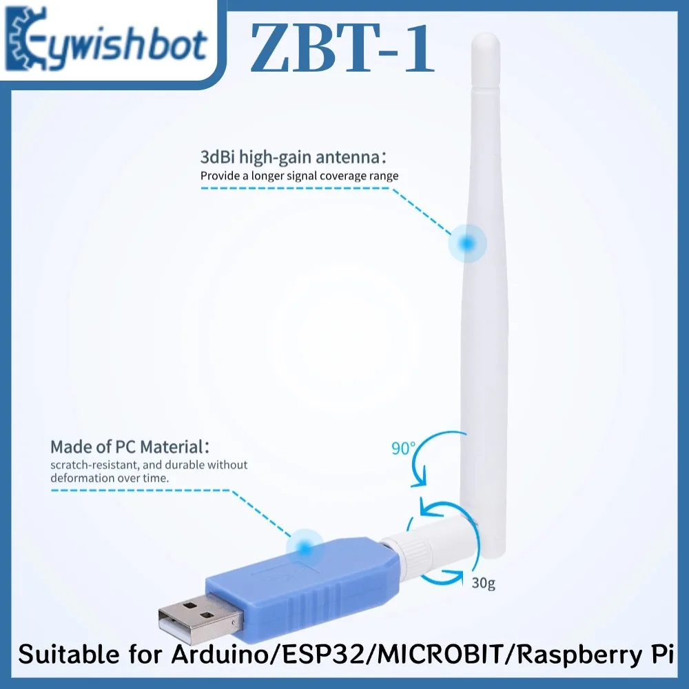Mini Zigbee 3.0 Thread Coordinator USB Dongle Wireless Transceiver Adapter, Compatible with SkyConnect ZBT-1  Support All Device