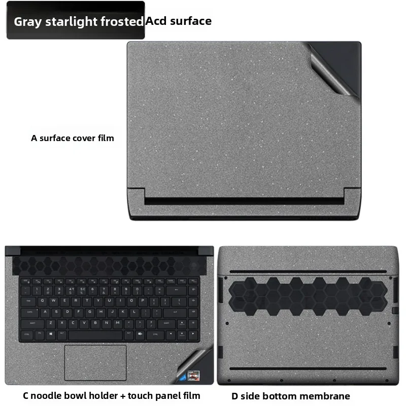 Untuk Alienware Alien M18 R2/M16 Stiker Kulit Notebook Alien 16X Aurora 16 Aurora Film Pelindung Kulit M17 R5 Stiker Penutup Vinil