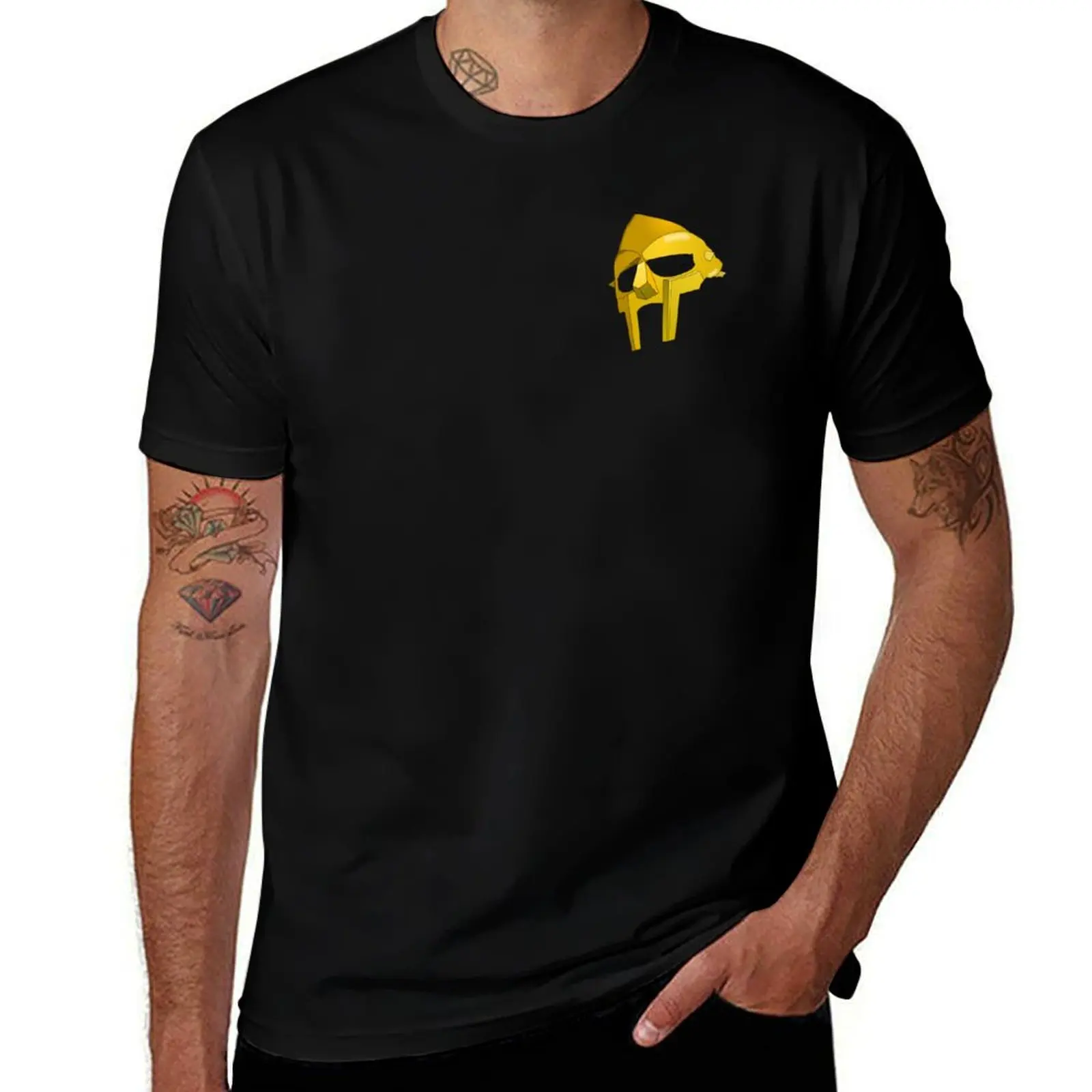 

MAD VILLIAN GOLD T-Shirt Basic Casual Wear Short Sleeve Top