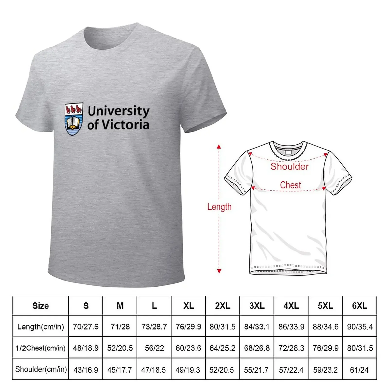 College of Victoria Logo Design2 T-Shirt korean fashion Short sleeve tee Men's t-shirt