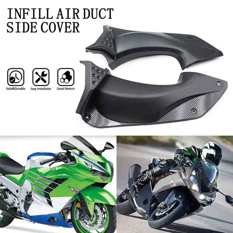أوصى بشدة دراجة نارية الجسم Fairings أنابيب الهواء الجانب غطاء صندوق الهواء Fairings لكاواساكي ZX 14R ZX-14R 2006-2011