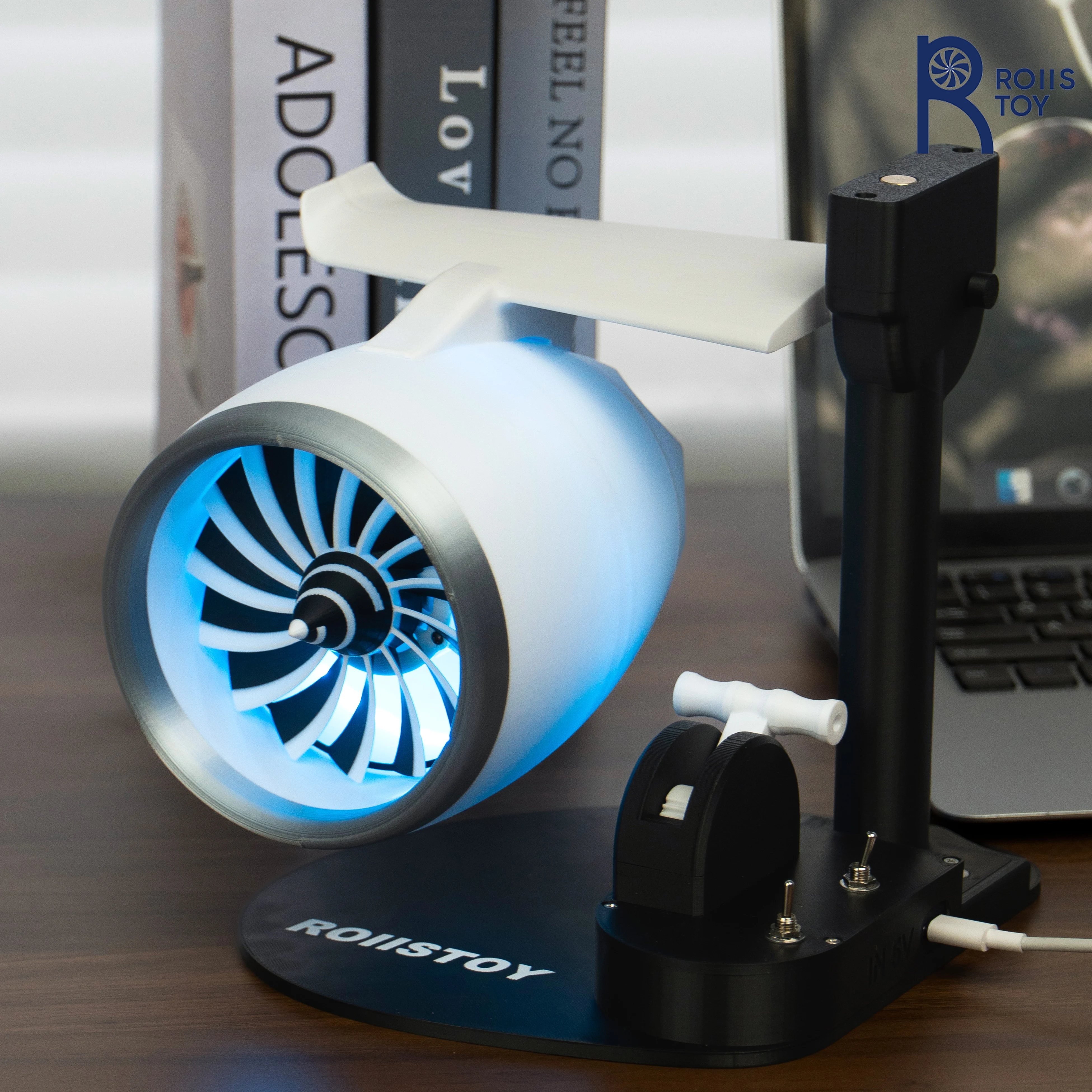 Single Head Turbojet Fan Luchtbevochtiger met Blaasmogelijkheid RGB Lichtshow Functie Home Office Desktop Luchtbevochtiger Kamer Dec