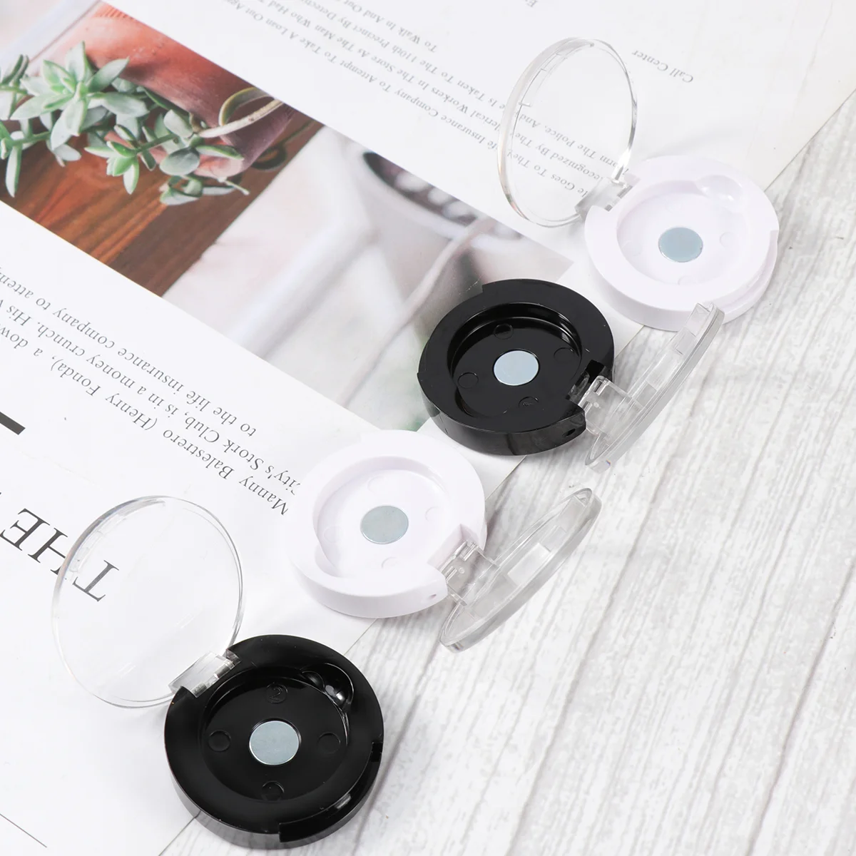 

4 Pcs Makeup Box Travel Empty Eyeshadow Aluminum Tin Jars Pan Press Palette