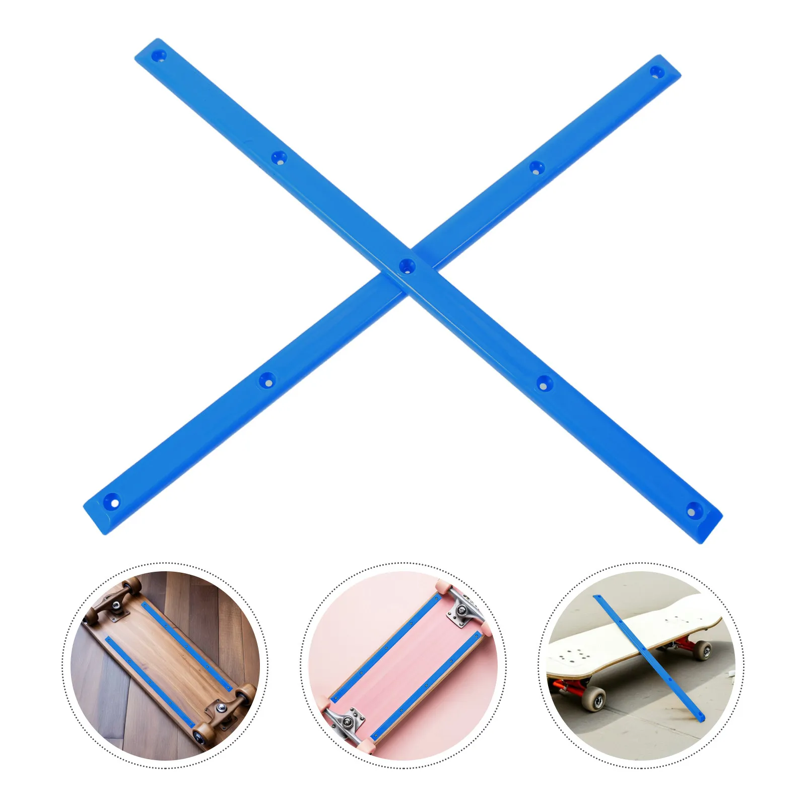 

2Pcs Protective Skateboard Rib Bones Pink Double-Ended Rail Guards Shock Absorbing Longboard Deck Edge Protector Skateboard