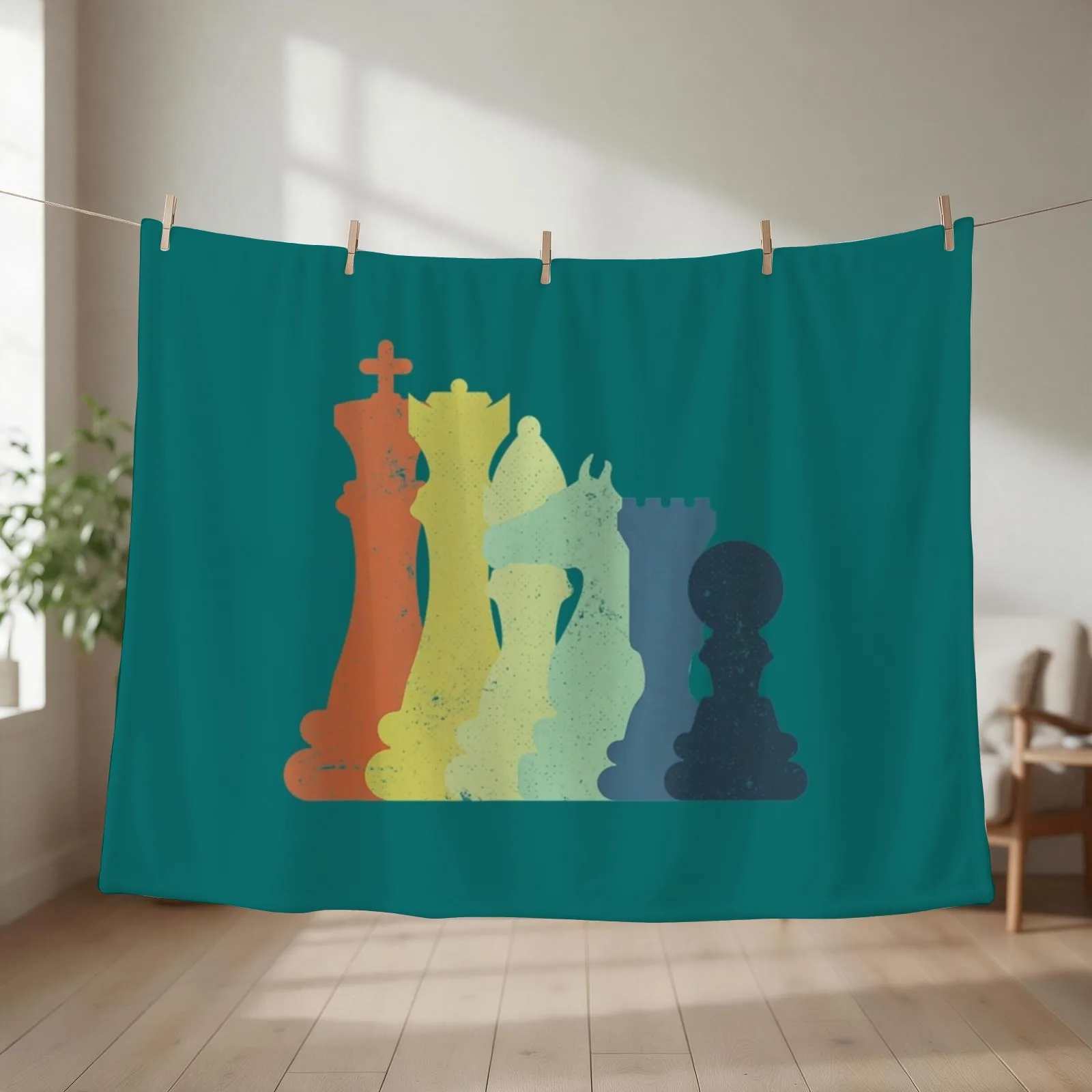 Retro Chess Gift chess player Essential Throw Blanket