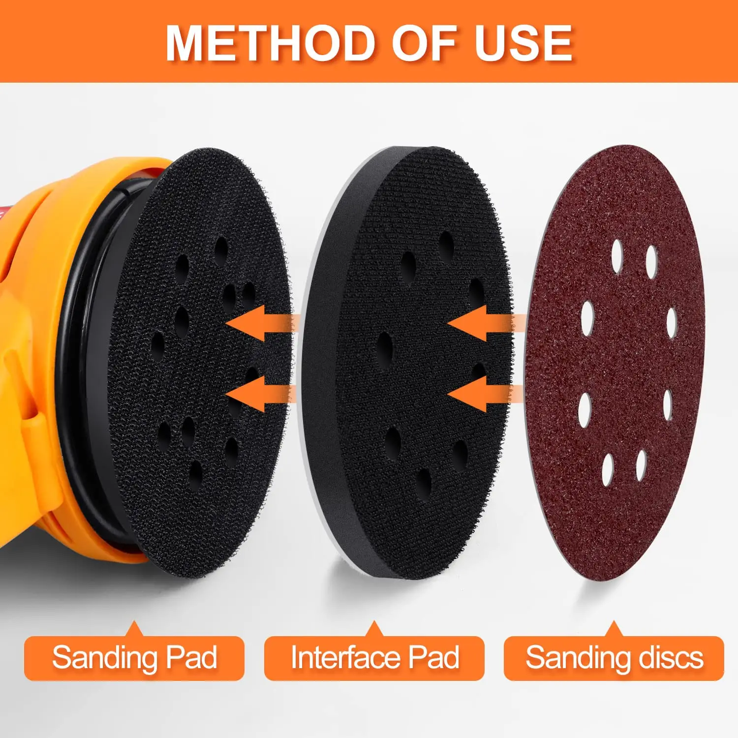 2/3/4/5/6in Car Polishing Pad Kit Self-adhesive Sponge Cushion Protector Abrasive Tools Sandpaper Buffing Backing Pads 2pcs