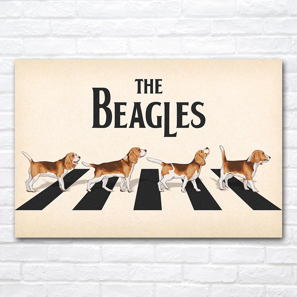 The Beagles Funny Canvas Print Pictures Painting Home Decor Wall Art Decorative Pictures for Living Room