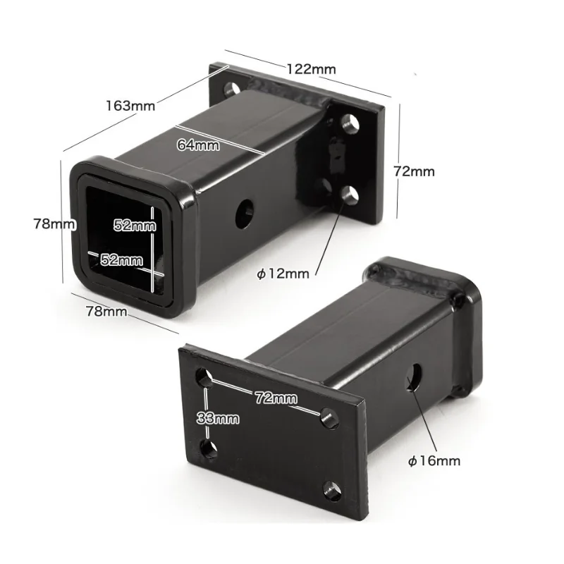 トレーラーボールベース、トレーラー接続スクエアポート、オフロードトレーラーバースクエアポート