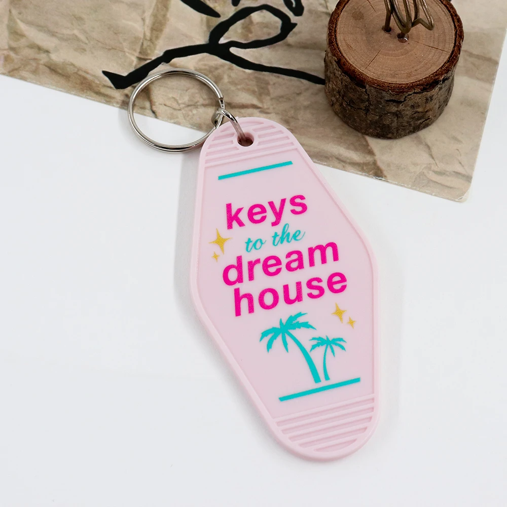 لطيف إقتباس مفاتيح إلى بيت الأحلام المفاتيح دمية مستوحاة موتيل كيرينغ الرجعية الوردي مفتاح العلامة المشجعين جمع اكسسوارات شخصية