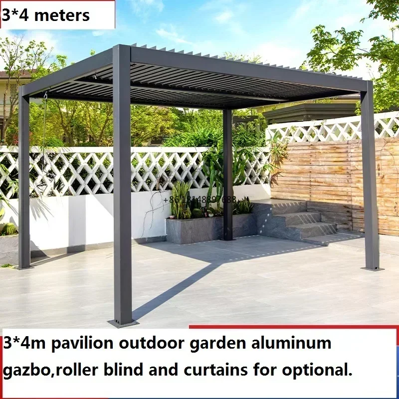 Customization Louver Outdoor Living Space Aluminum Roof Smart Pergola Waterproof Pergola Covers Automatic Pergola Patio gazebo