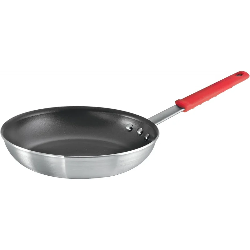 

Professional Non-Stick Frying Pan – Heavy-Gauge Aluminum Skillet, Reinforced Coating, Red Handle, Dishwasher & Oven Safe