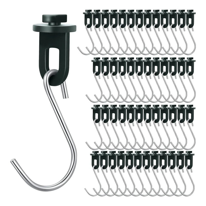 50PCS Greenhouse Hooks Hanger Greenhouse Twist Clips Kit Greenhouse Fixing Clips With Hook Kit For Outdoor Garden Hanging Plants