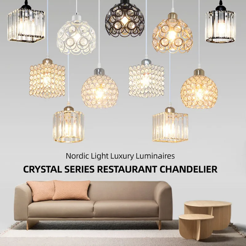 

Crystal Pendant Lights Modern LED Ceiling Lamp Living Dining Room Restaurant Chandeliers Home Decor Corridor Light Fixture