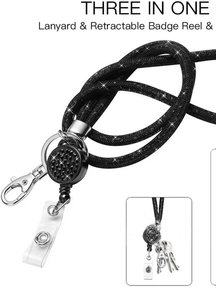 Porte-Danemark ge Rétractable, Lanière d'Identité, Porte-Carte, Bobines JOClips, Porte-Clés, Sangle de Collier