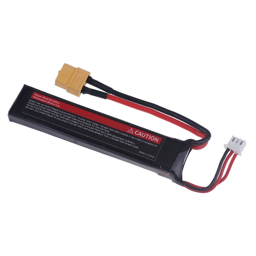 Bateria Lipo 7,4 V 2500 mAh 30C502096 Akumulator do pistoletu na wodę Wtyczka XT60 do pistoletu pneumatycznego AKKU Mini Airsoft BB Części do pistoletów elektrycznych