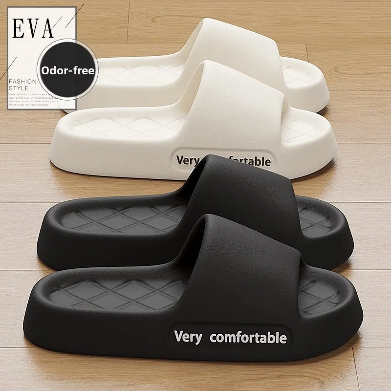 Summer EVA Slides Women Men Non-slip Soft Slippers Outdoor Beach Sandals Casual Home Bathroom Shower Shoes Couple Flip Flops